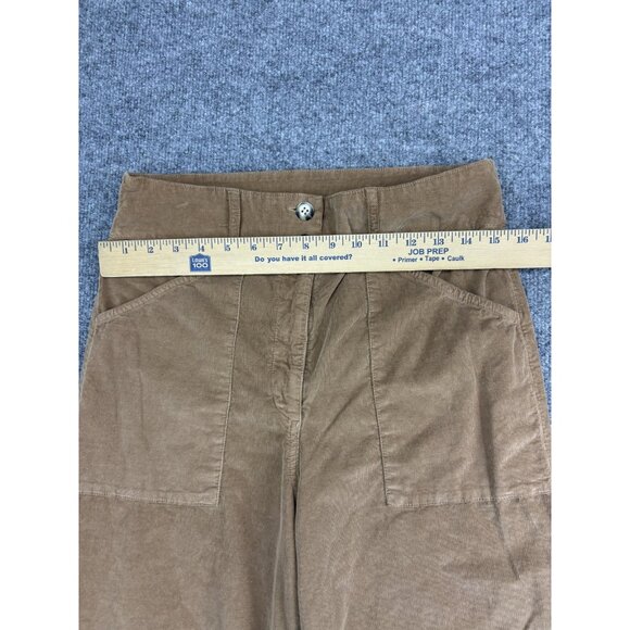 Self Contrast Pants Womens Medium Brown Corduroy Wide Leg High Rise Made USA - Picture 3 of 8